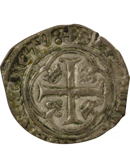 Charles VIII 1 blanc à la couronne Billon 1488-1498 A Paris