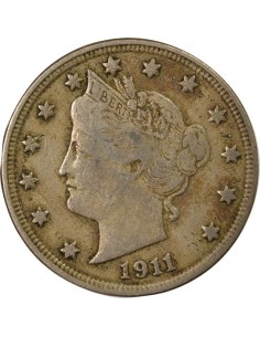 Etats Unis d'Amérique Liberty Nickel 5 cents Nickel 1911 Philadelphie 2