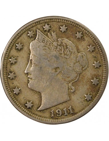 Etats Unis d'Amérique Liberty Nickel 5 cents Nickel 1911 Philadelphie