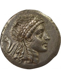 Grèce (Eolide) Stéphanophore Tetradrachme Argent 150-140 AV JC Myrina 2