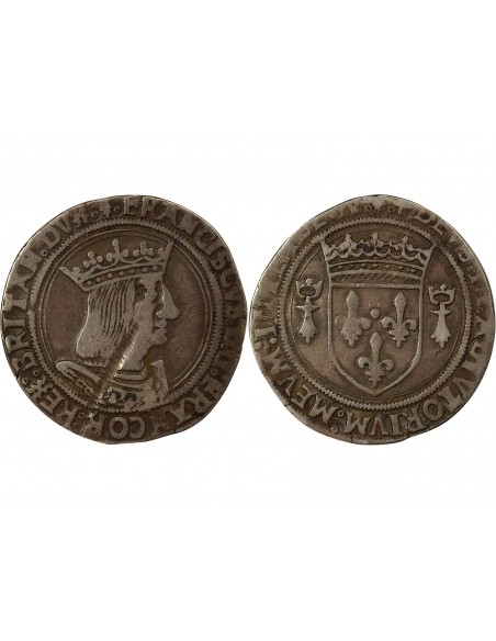 François Ier 3e Type 1 teston Argent 1515-1547 T Nantes