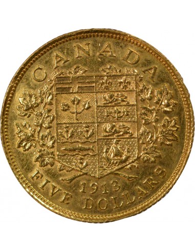 Empereur des Indes 5 dollars Or 1913 Ottawa