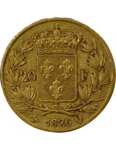 Charles X 4 1/2 Feuilles 20 Francs Or 1826 Q Perpignan