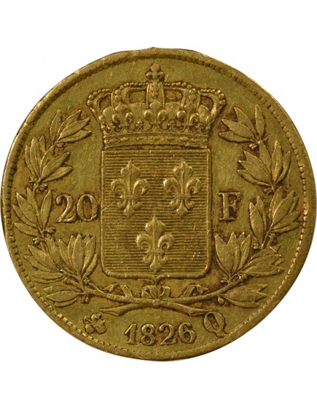 Charles X 4 1/2 Feuilles 20 Francs Or 1826 Q Perpignan