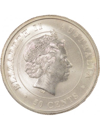 Reine d'Angleterre et du Commonwealth Grand Requin Blanc 50 cents Argent 2014 Perth