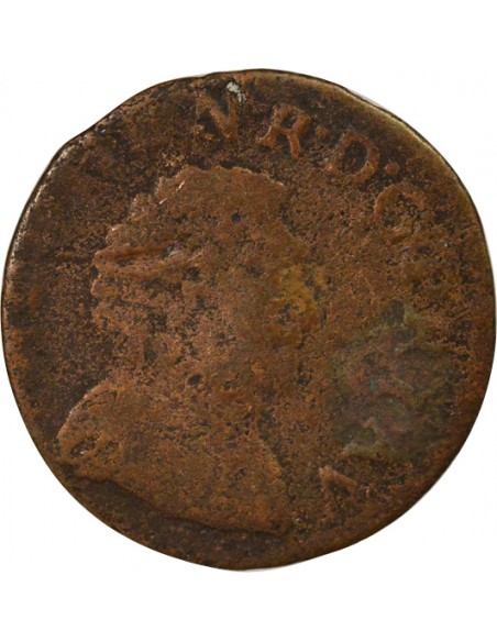 Frédéric-Henri d'Orange-Nassau Type 3 Double Tournois Cuivre 1640 Orange