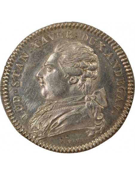 Louis XVIII Maire d'Angers Jeton Argent 1771-1789