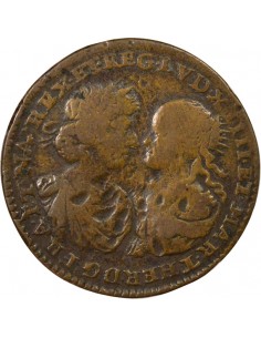 Louis XIV Mariage Jeton Cuivre 2