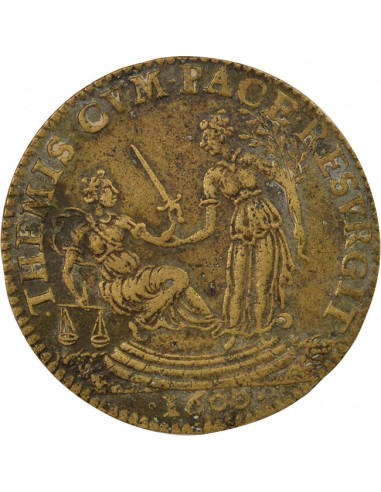 Roi de Navarre et de France Paix et Justice Jeton Laiton