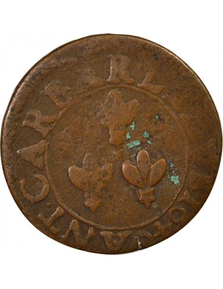 Comtat Venaissin Urbain VIII Double Tournois Cuivre 1640 Avignon