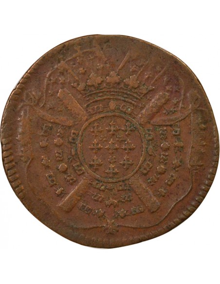 Louis François de Boufflers 20 sols Cuivre 1708 W Lille