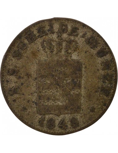 Etats Allemands (Saxe) Frédéric-Auguste II 2 groschen Billon 1848 C Dresden (Saxonie)