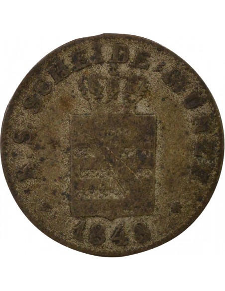 Etats Allemands (Saxe) Frédéric-Auguste II 2 groschen Billon 1848 C Dresden (Saxonie)