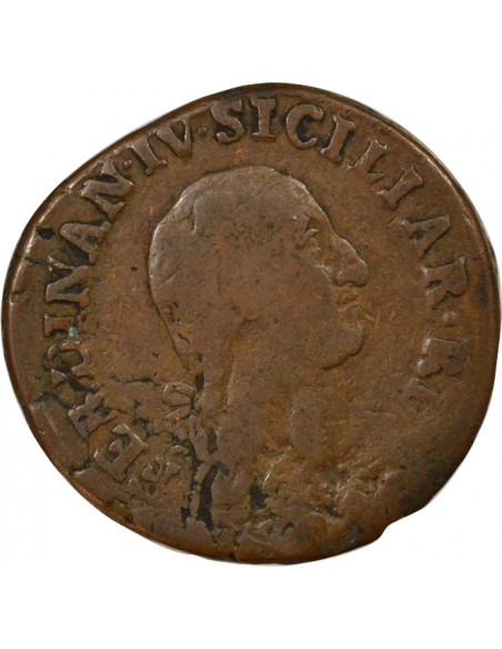 Naples Ferdinand I des Deux-Siciles 10 tornesi Cuivre 1798