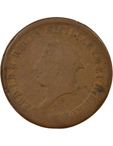 Royaume des Deux-Siciles Ferdinand I des Deux-Siciles 10 tornesi Cuivre 1819