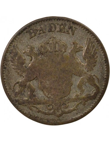 Baden Léopold I de Bade 6 kreuzer Billon 1840