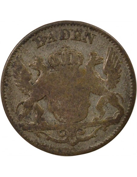 Baden Léopold I de Bade 6 kreuzer Billon 1840
