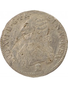 Louis XVI Aux Rameaux d'Olivier 1 écu Argent 1784 K Bordeaux 2