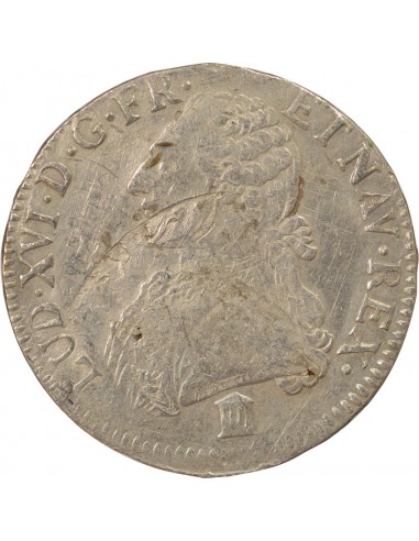 Louis XVI Aux Rameaux d'Olivier 1 écu Argent 1784 K Bordeaux