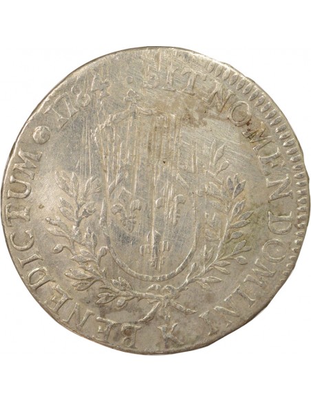 Louis XVI Aux Rameaux d'Olivier 1 écu Argent 1784 K Bordeaux