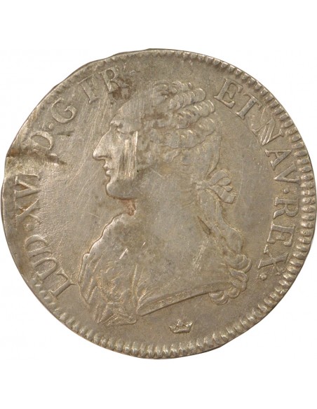 Louis XVI Aux Rameaux d'Olivier 1 écu Argent 1784 M Toulouse