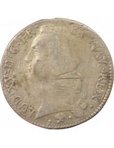 Louis XV Au Bandeau 1 écu Argent 1764 L Bayonne 2