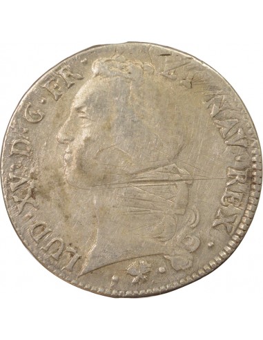 Louis XV Au Bandeau 1 écu Argent 1764 L Bayonne