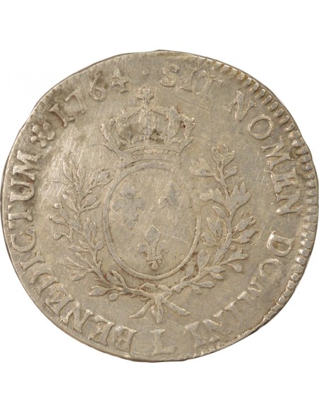 Louis XV Au Bandeau 1 écu Argent 1764 L Bayonne