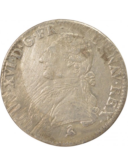 Louis XVI Aux Rameaux d'Olivier 1 écu Argent 1785 A Paris