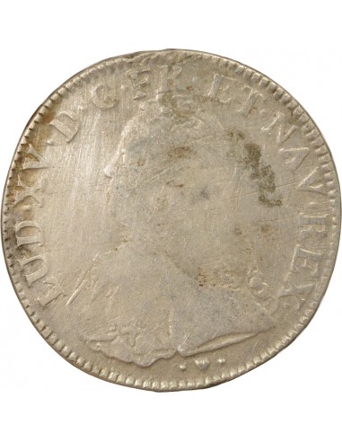 Louis XV Aux Rameaux d'Olivier 1 écu Argent 1739 BB Strasbourg