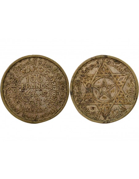 Maroc Mohammed V du Maroc Protectorat Français 1 franc Argent 1372 AH (1953) A Paris