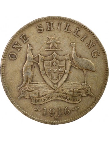 Empereur des Indes 1 shilling Argent 1916 M Melbourne