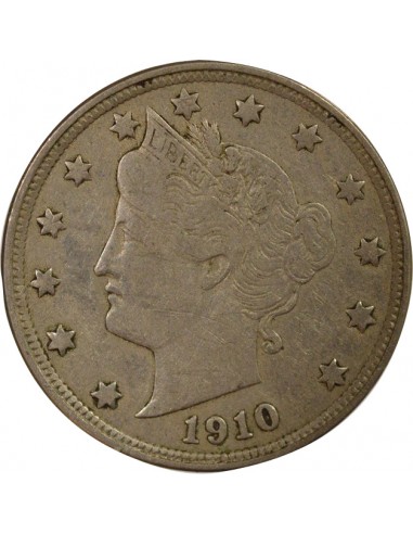 USA Liberty Nickel Dime Nickel 1910 Philadelphie