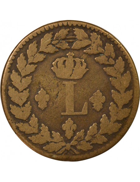 Louis XVIII Siège de Strasbourg Décime Bronze 1815 BB Strasbourg