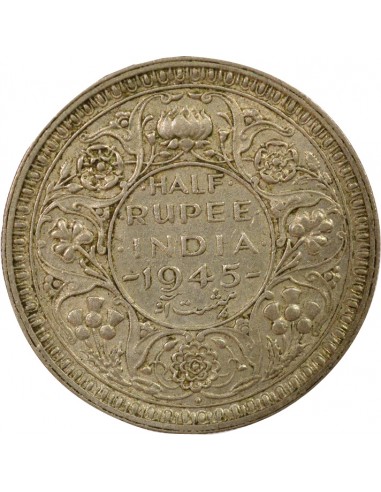 Empereur des Indes Petit 5 1/2 roupie Argent 1945 B Bombay