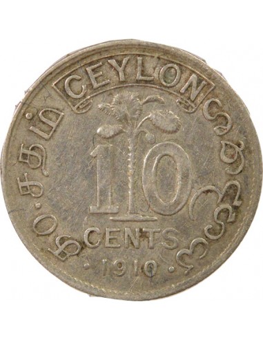 Empereur des Indes 10 cents Argent 1910 Londres