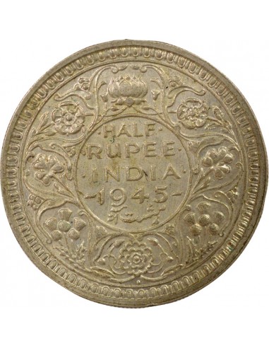 Empereur des Indes Petit 5 1/2 roupie Argent 1945 B Bombay