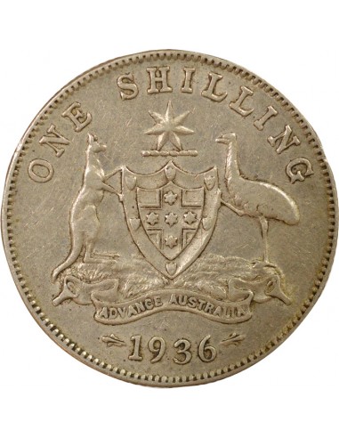 Empereur des Indes 1 shilling Argent 1936 Londres