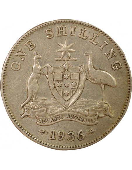 Empereur des Indes 1 shilling Argent 1936 Londres