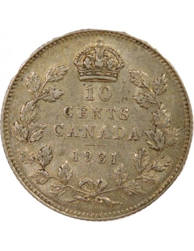Empereur des Indes 10 cents Argent 1931 Ottawa