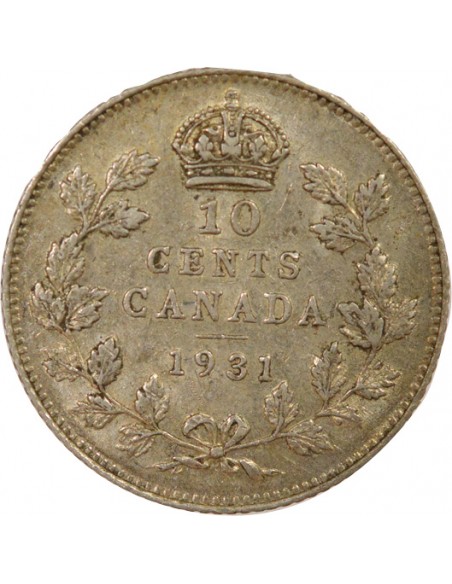 Empereur des Indes 10 cents Argent 1931 Ottawa