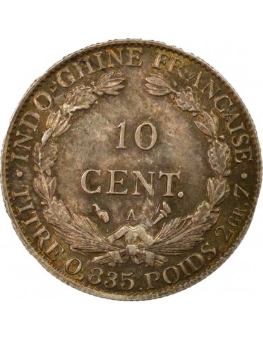 Indo-Chine Fr. 10 centième Argent 1912 A Paris