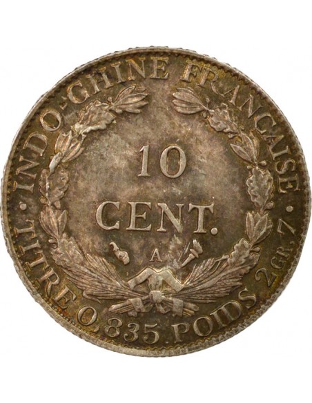 Indo-Chine Fr. 10 centième Argent 1912 A Paris