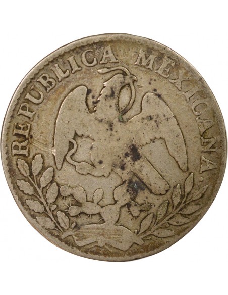 Mexique 2 reales Argent 1863 Mo Mexico City