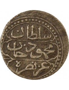Empire Ottoman Mahmoud II 1/4 budju Argent 1244 AH (1828-1829) Alger 2