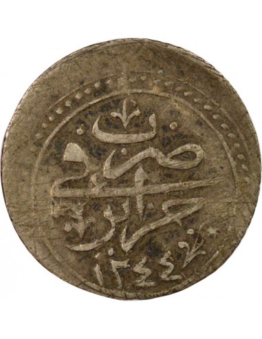 Empire Ottoman Mahmoud II 1/4 budju Argent 1244 AH (1828-1829) Alger