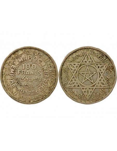 Maroc Mohammed V du Maroc Protectorat Français 1 franc Argent 1372 AH (1953) A Paris