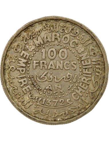 Maroc Mohammed V du Maroc Protectorat Français 1 franc Argent 1372 AH (1953) A Paris