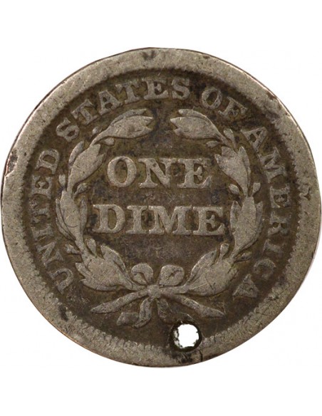 USA Seated Liberty Dime Argent 1853 Philadelphie