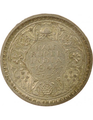 Empereur des Indes 1/2 roupie Argent 1944 B Bombay
